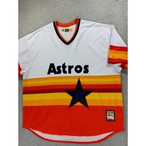 Houston Astros‎ Cooperstown Collection Baseball Jersey (Men's 4XL) Orange